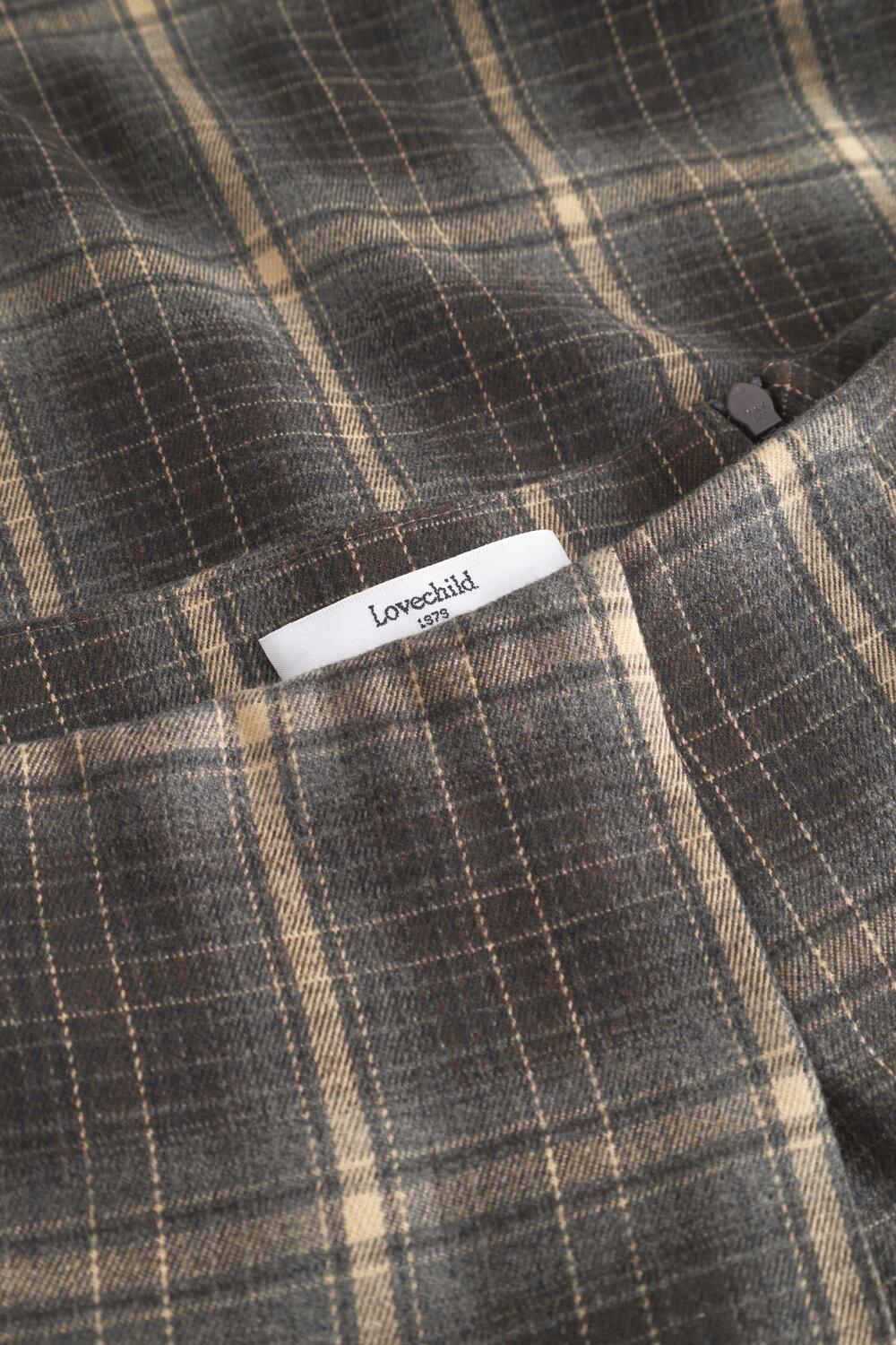 Elaine midi nederdel - 697 Green Multi Check